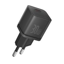Baseus GaN5S 30W EU USB-C Wandladegerät – Schwarz