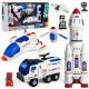 Großes Weltraum-Set mit Raumstation, Rakete, Raumfähre, Erkundungsfahrzeug und Astronauten