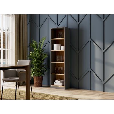 3. R50 Bücherregal 50x30xH181 Anthrazit/Handwerker