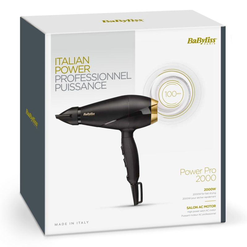 12. Babyliss 6704E Haartrockner (2000W; schwarz)