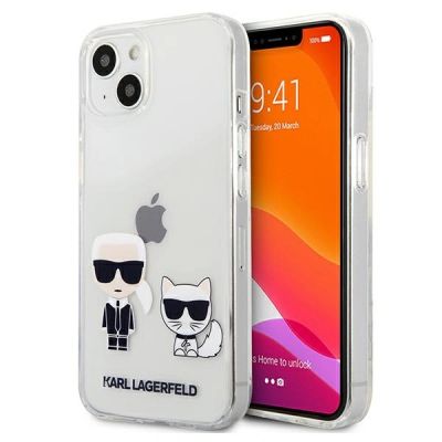Transparente Karl Lagerfeld Karl & Choupette Hülle für iPhone 13 mini - transparent