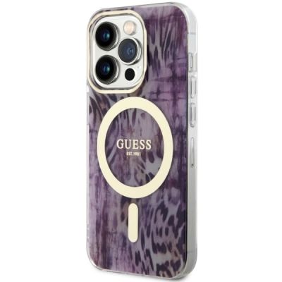 2. Guess GUHMP14XHLEOPWP iPhone 14 Pro Max 6.7" pink/pink Hardcase Leopard MagSafe