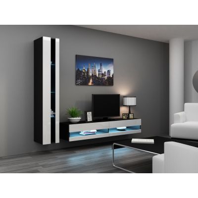 3. TV-Schrank VIGO NEW '140' 30/140/40 schwarz/weiß flach