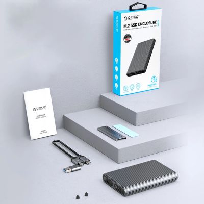 6. Orico AM2C3-2N Dual-Disk-Caddy für zwei M.2 NVME USB-C 3.2 10Gb/s-Laufwerke - Grau
