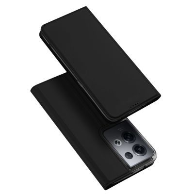 Dux Ducis Skin Pro Hülle für Oppo Reno 8 Pro Flip Cover Card Wallet Stand schwarz