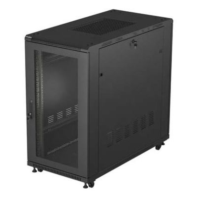 7. Lanberg FF01-6222-23B 22U Rack, freistehend, schwarz