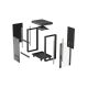 20. LANBERG Standschrank 19" 24U 600x800 Schwarze Glastür LCD (Flatpack) V2