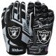 3. Wilson NFL Stretch Fit Receiver-Handschuhe WTF9326LV, Schwarz, Einheitsgröße