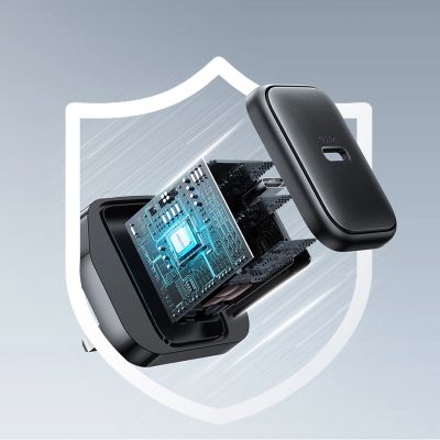 7. Joyroom JR-TCF23 25W Wandladegerät mit 1m USB-C-Kabel – Schwarz