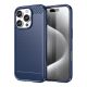 Carbon Case Silikonhülle für iPhone 16 Pro Max - blau