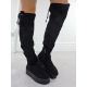 5. Schwarze Wildleder-Plateau-Stiefel für Damen, Big Star SS274264