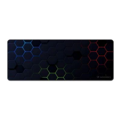 3. Wozinsky WPD-B800 Gaming-Schreibtischunterlage 800x300mm, wasserfest, mit Muster – Schwarz