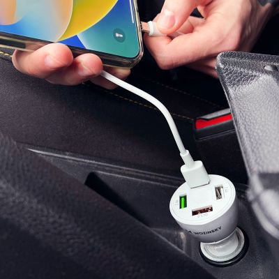8. Wozinsky WCCAW 50W 4x USB-A QC Autoladegerät - Weiß