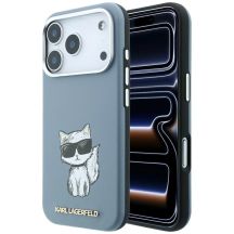 Karl Lagerfeld Smooth Choupette Sketch MagSafe Hülle für iPhone 18 Pro / 17 Pro - Hellblau
