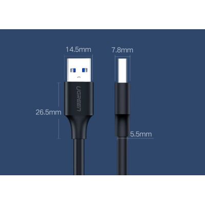 12. Ugreen Kabel USB 2.0 Kabel (männlich) - USB 2.0 (männlich) 1 m schwarz (US128 10309)