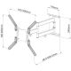 3. TECHLY TV-Wandhalterung LED/LCD 23-55 Zoll 45 kg