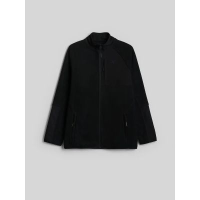 7. Herren-Fleecejacke mit Stehkragen und Softshell-Einsatz 4F 4FWAW26TFLEM480-20S