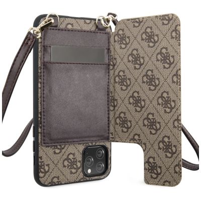 3. Guess 4G Crossbody-Hülle für iPhone 11 Pro Max – Braun