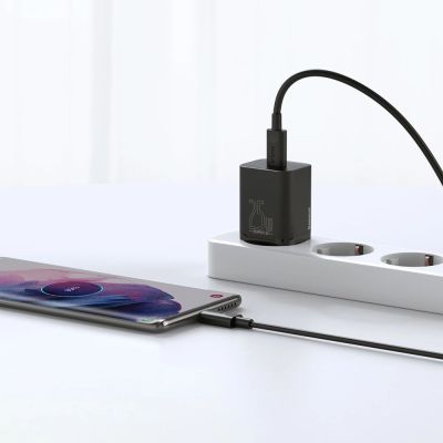 11. Baseus Super Si 1C Schnellladegerät USB Typ C 25W Power Delivery Quick Charge schwarz (CCSP020101)