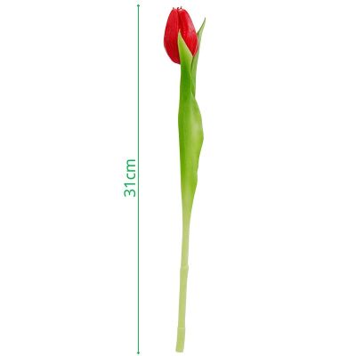 14. ROTE TULPE 31 CM LEBENSECHTE FRÜHLINGSDEKORATION