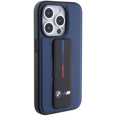 5. BMW M Grip Stand Bicolor Hülle für iPhone 15 Pro – Marineblau