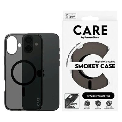 CARE by PanzerGlass Flaggschiff-Hülle iPhone 16 Plus 6,7" rauch/rauchig MagSafe 1351
