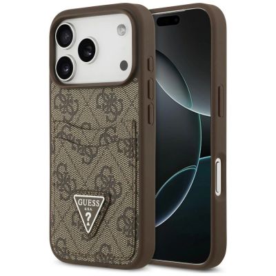 Guess 4G nauble Card Triange Hülle für iPhone 18 Pro / 17 Pro – braun