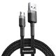 5. Baseus Cafule Cable durabel Kabel mit Nylon geflochtenes Ladekabel USB / micro USB 2A 3M schwarz-grau (CAMKLF-HG1)