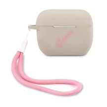 Guess, GUACAPLSVSGP AirPods Pro Abdeckung grau rosa/grau rosa Silikon Vintage