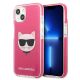 Karl Lagerfeld Choupette Head Hülle für iPhone 13 – Fuchsia