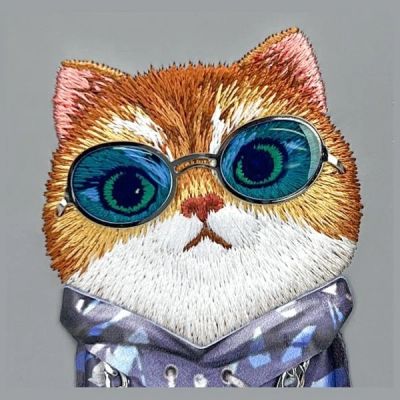 9. Nimmy Glasses Cool Cat iPhone 16 Hülle - Grau