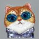 9. Nimmy Glasses Cool Cat iPhone 16 Hülle - Grau