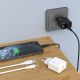 2. Dudao A23LEU 2,4A GaN EU USB-A Wandladegerät mit USB-A-auf- Lightning Kabel – Schwarz
