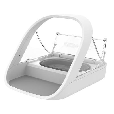 SureFlap MPF001 Hunde- oder Katzenfutterautomat/Wasserspender, Kunststoff, weiß, automatischer Haustierfutterautomat