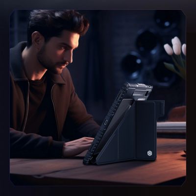 9. Nillkin Bumper Leather Case Pro Hülle für Samsung Galaxy Tab S9+ – Schwarz