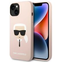 Karl Lagerfeld KLHMP14SSLKHLP iPhone 14 6.1" Hardcase hellrosa / hellrosa Silikon Karl`s Head Magsafe