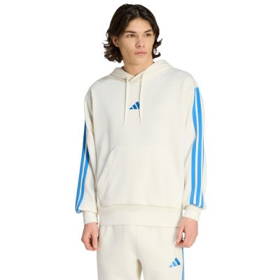 adidas Essentials Herren-Hoodie mit 3 Streifen aus French Terry, Creme, KD4901