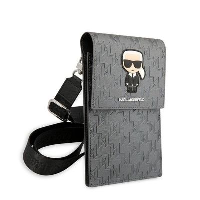 3. Karl Lagerfeld Ikonik Karl Monogram Patch Tasche – Silber