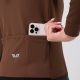 4. Rockbros YDWT006 TVI Damen-Radtrikot, isoliert, Herbst/Winter, Größe S – Braun
