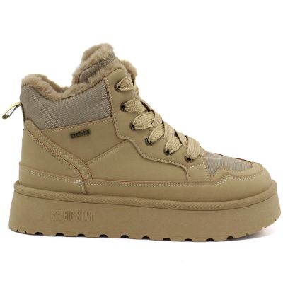 6. Beige Big Star UU274166 Damen-Plateau-Schneestiefel