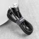 4. Baseus Cafule USB-A / USB-C QC 3.0 3A Kabel 0,5 m - Schwarz und Grau