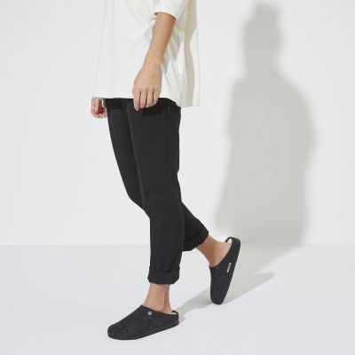 6. Birkenstock Zermatt Anthrazit Wollfilz-Isolierpantoffeln für Damen/Herren, Normalgröße Weit (1015090)