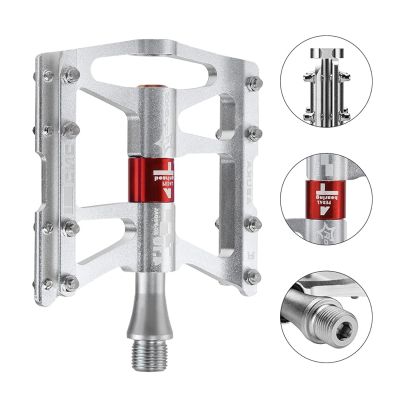 3. Rockbros JT410 4.10 4-Kugellager-Fahrradpedale - Silber