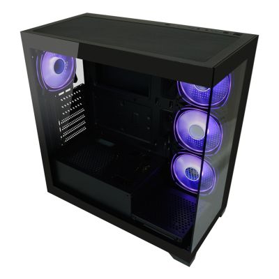 6. LC-Power LC-715B-ON Midi-Tower-Computer-Sicherheitshalterungen Schwarz