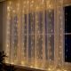 5. Weihnachtsbaumbeleuchtung, Lichtkaskade, Wasserfall, für den Außenbereich, 200 LEDs, warmweiß