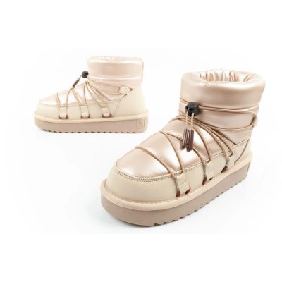 8. D.Franklin Damen Winter Schneestiefel Modische isolierte goldene Stiefeletten