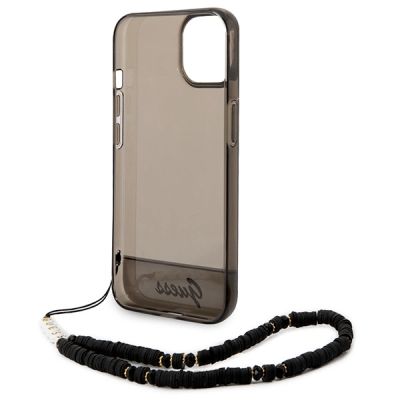 6. Guess GUHCP14SHGCOHK iPhone 14 6.1 "schwarz / schwarzes Hardcase Translucent Pearl Strap