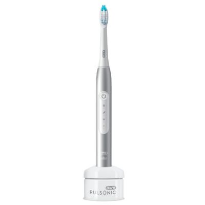 Oral-B Pulsonic Slim Luxe 4000 Ultraschallzahnbürste – Tägliche Pflege – Sensitiv – für weiße Zähne – 62.000 Bewegungen pro Minute – Platin – 2 Min.