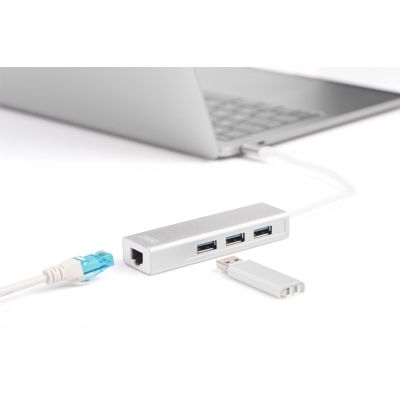 5. Digitus Hub USB 3.0 Typ-C™ mit Gigabit-Ethernet
