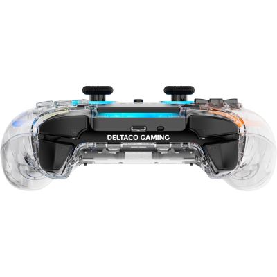14. Deltaco Gaming GAM-169-T Transparenter Bluetooth/USB-Gamecontroller für Android, Nintendo Switch, PC, PlayStation 4 und iOS